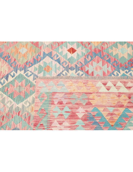 Rug Kilim Afghanistan 200x294 Coral Pink Light