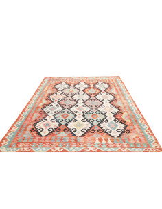 Tappeto Kilim Afghanistan 203x292 Arancio Terra 2