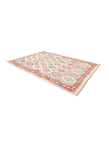 Rug Kilim Afghanistan 211x301 Cream Turquoise