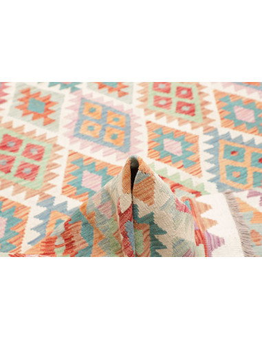 Tappeto Kilim Afghanistan 211x301 Crema Turches