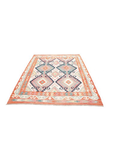Rug Kilim Afghanistan 180x256 Burnt Orange Turq