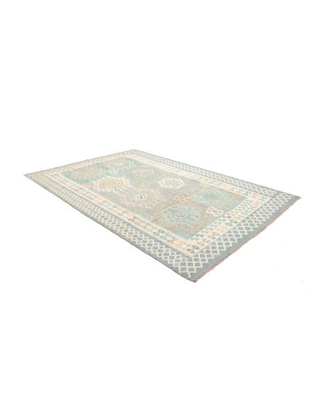 Rug Kilim Afghanistan 202x297 Sky Blue Turquois