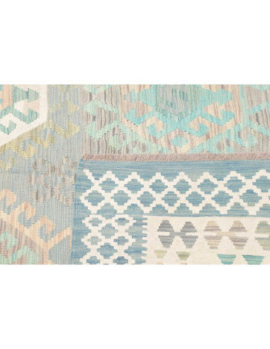 Tappeto Kilim Afghanistan 202x297 Azzurro Cielo