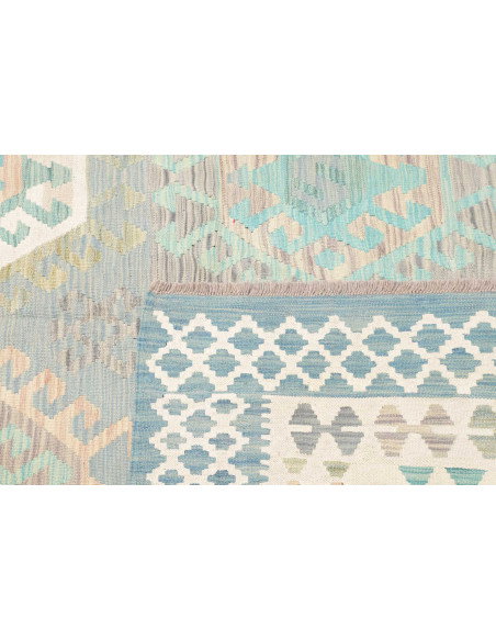 Tappeto Kilim Afghanistan 202x297 Azzurro Cielo