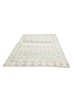 Tappeto Kilim Afghanistan 182x250 Blu Azzurro 2