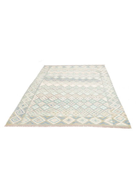 Tappeto Kilim Afghanistan 182x250 Blu Azzurro