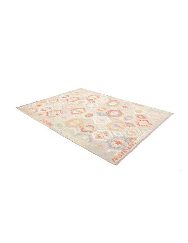 Tappeto Kilim Afghanistan 185x248 Avorio Grigio
