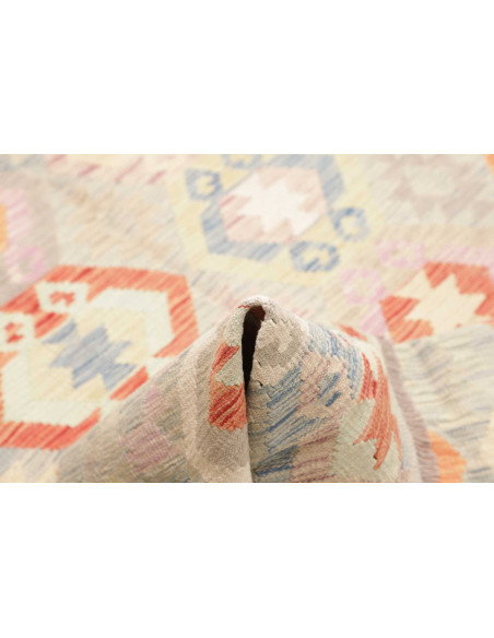 Tappeto Kilim Afghanistan 185x248 Avorio Grigio