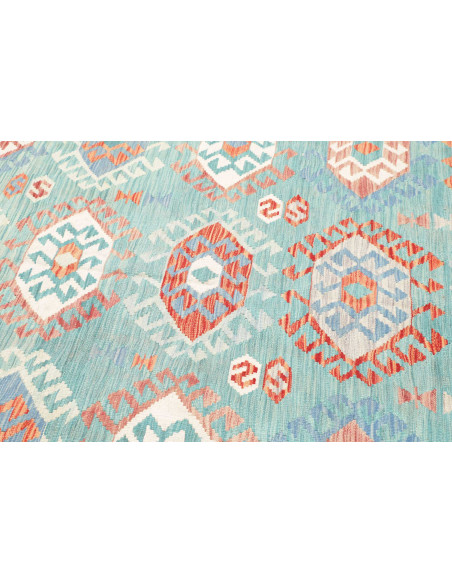 Tappeto Kilim Afghanistan 170x244 Azzurro Acqua