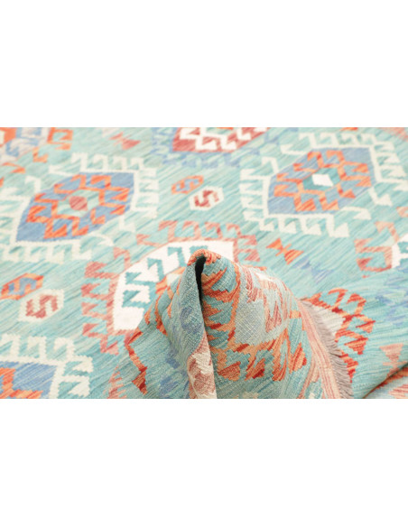 Tappeto Kilim Afghanistan 170x244 Azzurro Acqua