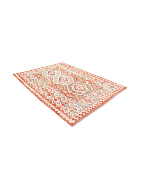 Rug Kilim Afghanistan 180x240 Terracotta Teal