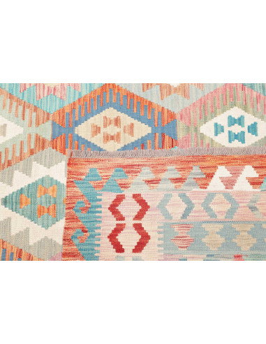Rug Kilim Afghanistan 170x250 Pastel Blue Coral