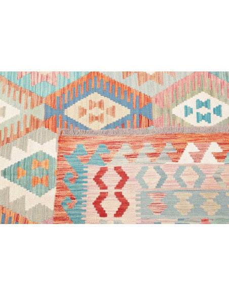 Rug Kilim Afghanistan 170x250 Pastel Blue Coral