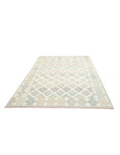 Tappeto Kilim Afghanistan 173x242 Blu-verde Chi 2
