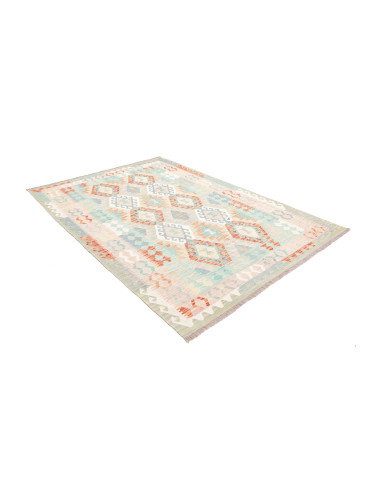 Rug Kilim Afghanistan 173x244 Light Blue Peach