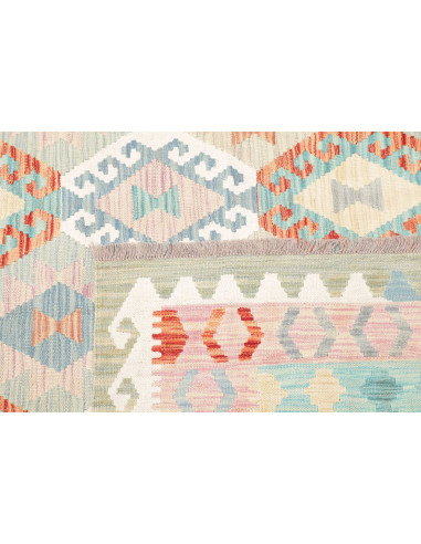 Rug Kilim Afghanistan 173x244 Light Blue Peach