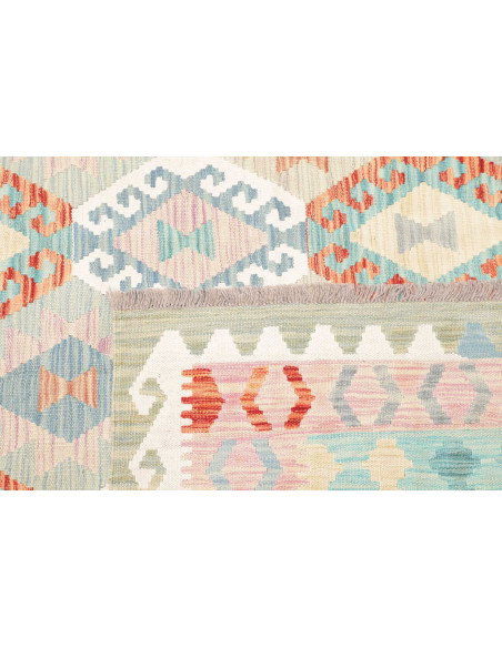 Rug Kilim Afghanistan 173x244 Light Blue Peach