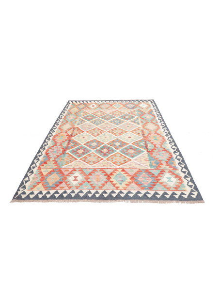 Tappeto Kilim Afghanistan 163x237 Blu Turchese