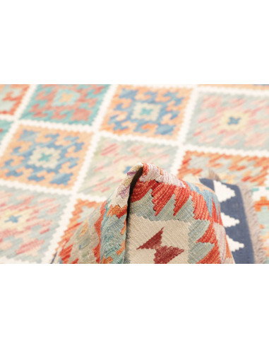 Rug Kilim Afghanistan 163x237 Turquoise Blue Te