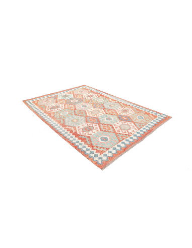 Rug Kilim Afghanistan 177x242 Terracotta Turquo