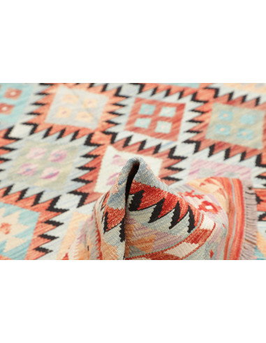 Tappeto Kilim Afghanistan 143x201 Azzurro Terra