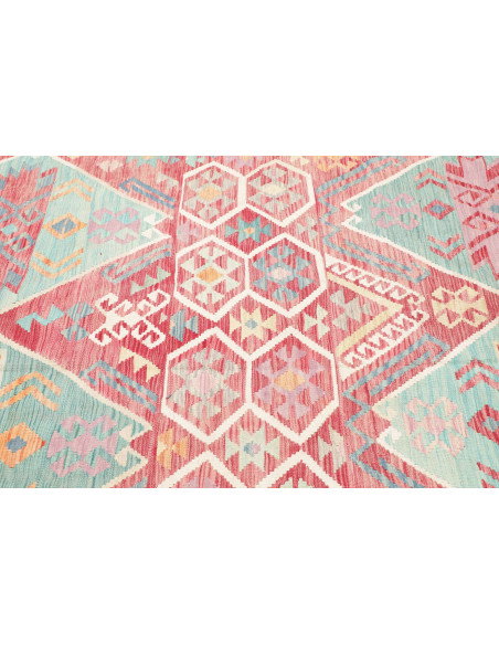 Tappeto Kilim Afghanistan 200x292 Rosso Corallo