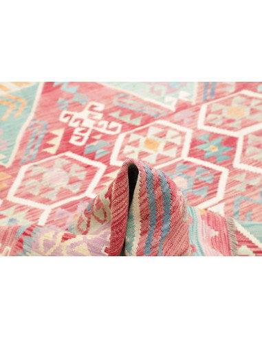 Tappeto Kilim Afghanistan 200x292 Rosso Corallo
