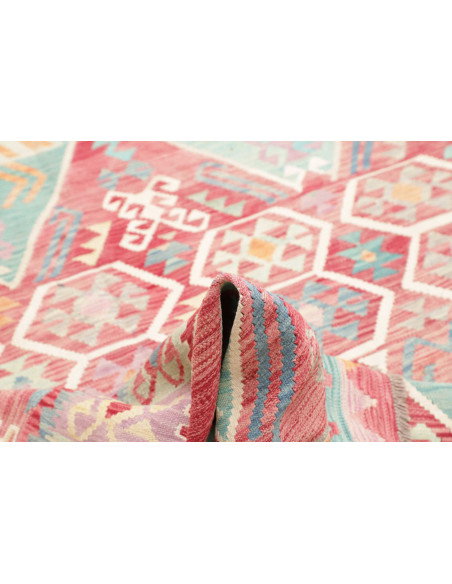 Rug Kilim Afghanistan 200x292 Coral Red Aquamar