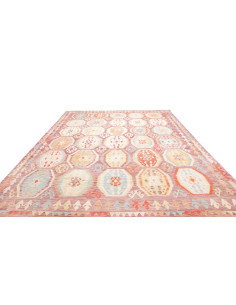 Rug Kilim Afghanistan 309x391 Mauve Sky Blue 2