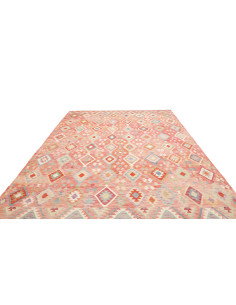 Rug Kilim Afghanistan 255x361 Coral Pink Sky Bl 2