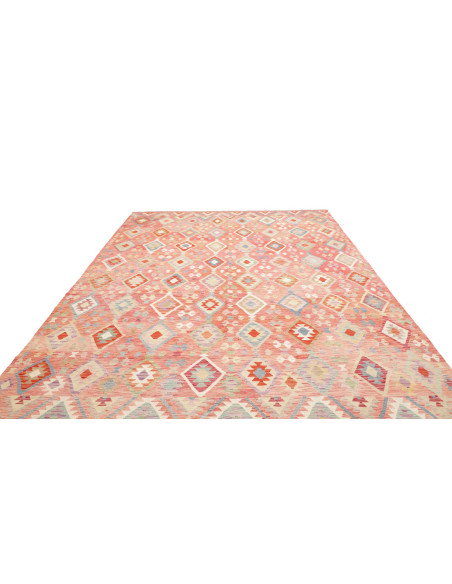 Rug Kilim Afghanistan 255x361 Coral Pink Sky Bl