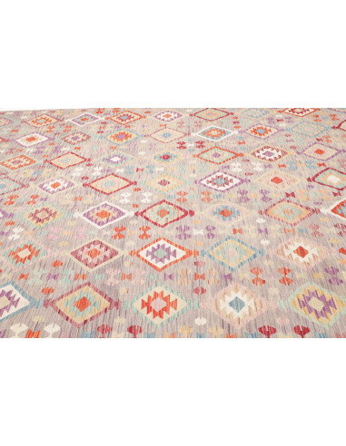 Tappeto Kilim Afghanistan 250x362 Grigio-beige