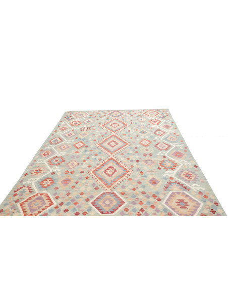 Rug Kilim Afghanistan 199x300 Aqua Blue Coral