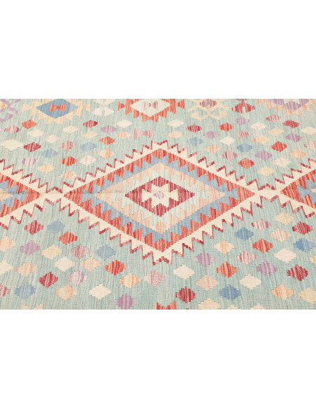 Tappeto Kilim Afghanistan 199x300 Azzurro Acqua