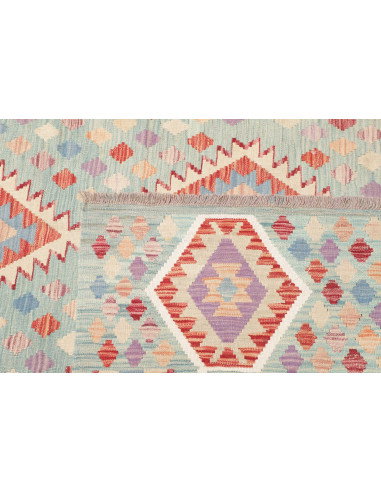 Tappeto Kilim Afghanistan 199x300 Azzurro Acqua