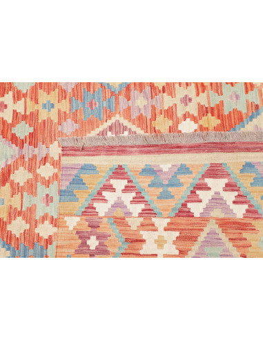 Rug Kilim Afghanistan 200x302 Terracotta Blue