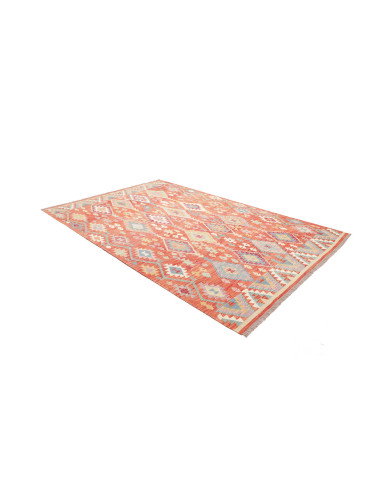 Tappeto Kilim Afghanistan 201x298 Arancio Coral