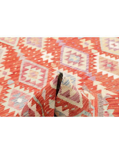 Rug Kilim Afghanistan 203x306 Terracotta Red Sk