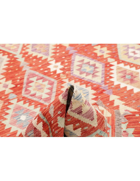 Rug Kilim Afghanistan 203x306 Terracotta Red Sk