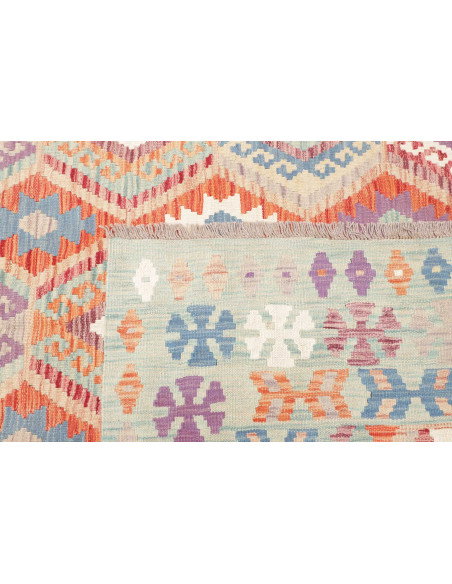 Tappeto Kilim Afghanistan 196x304 Verde Salvia