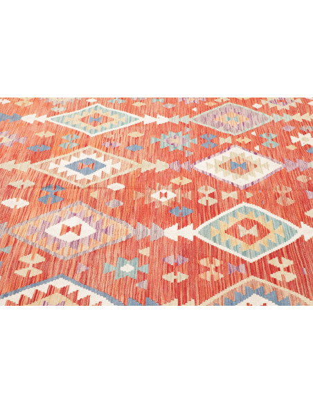 Tappeto Kilim Afghanistan 204x305 Rosso Terraco