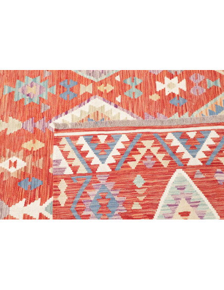 Tappeto Kilim Afghanistan 204x305 Rosso Terraco