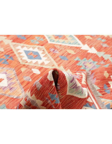 Rug Kilim Afghanistan 204x305 Terracotta Red Bu
