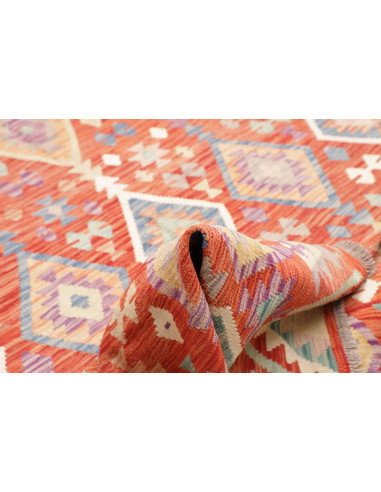 Tappeto Kilim Afghanistan 203x298 Arancio Bruci