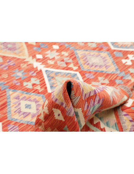 Tappeto Kilim Afghanistan 203x298 Arancio Bruci