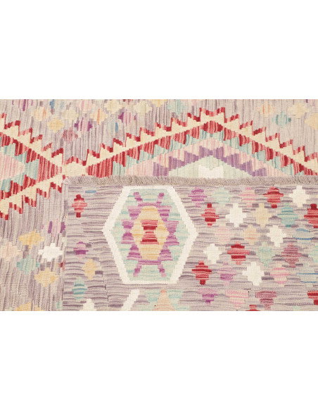 Rug Kilim Afghanistan 203x301 Grey-lilac Turquo