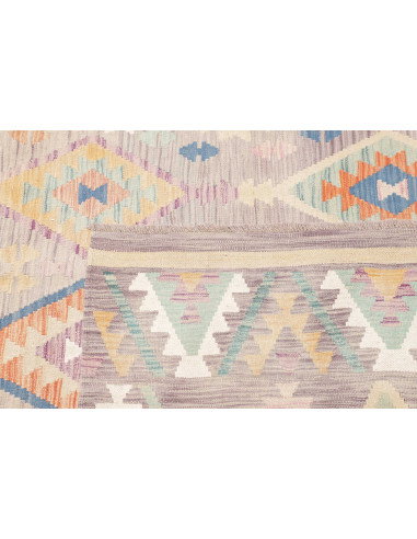 Rug Kilim Afghanistan 200x295 Lilac Grey Pastel
