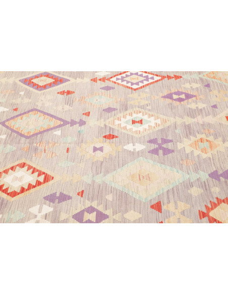 Rug Kilim Afghanistan 200x304 Muted Grey Pastel