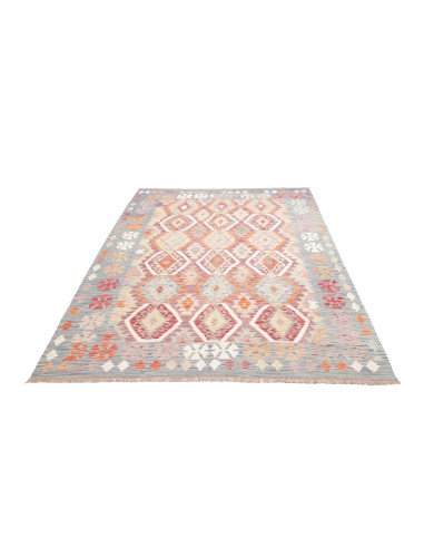 Tappeto Kilim Afghanistan 178x256 Azzurro Crema