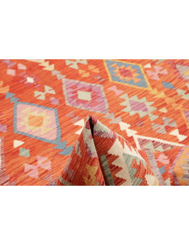 Tappeto Kilim Afghanistan 167x246 Rosso-arancio